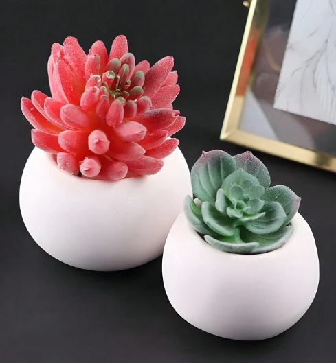 Bowl Flower Pot Shaped Silicone Mold for Jesmonite Art