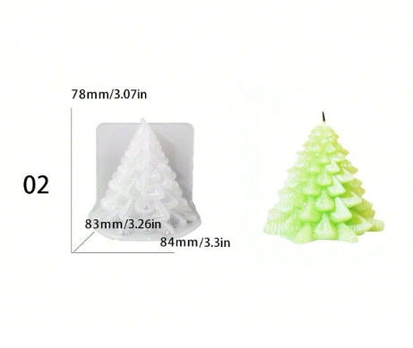 Christmas Tree Shaped Candle Silicone Mold