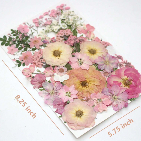 Pink Colored Dried Flowers for Resin Art