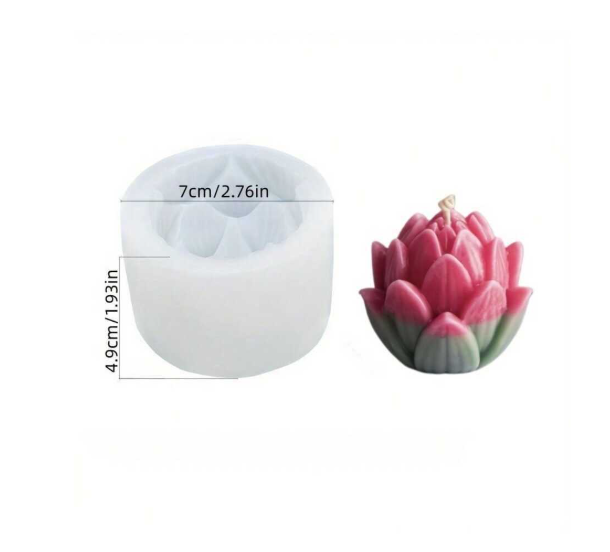 Lotus Shaped Candle Silicone Mold/1