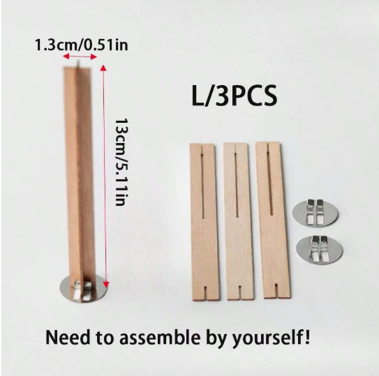 3pc Set Cross Wooden Wicks for Candle Making