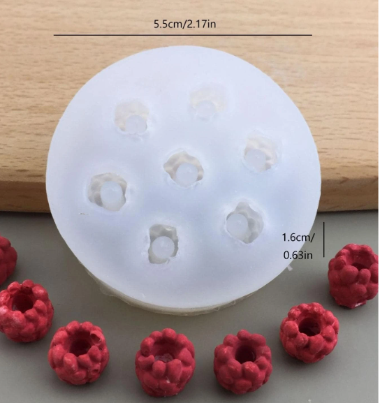 Raspberry  Shaped Silicone Mold for Candle Making