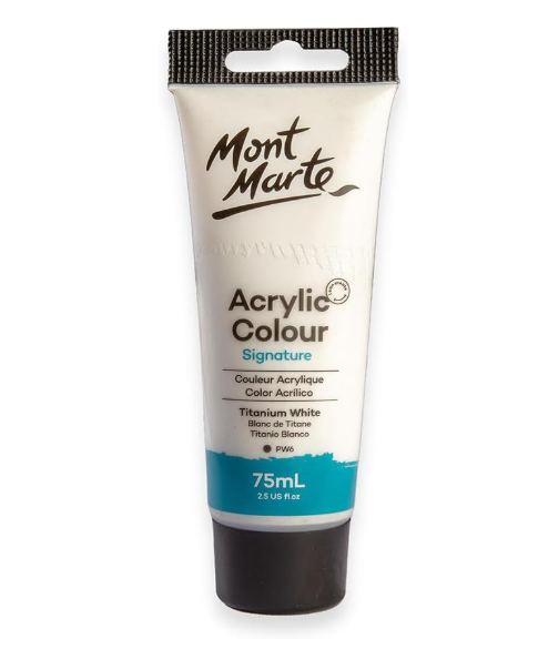 MONT MARTE ACRYLIC COLOR PAINT 75ML- TITANIUM WHITE |  - Resinarthub