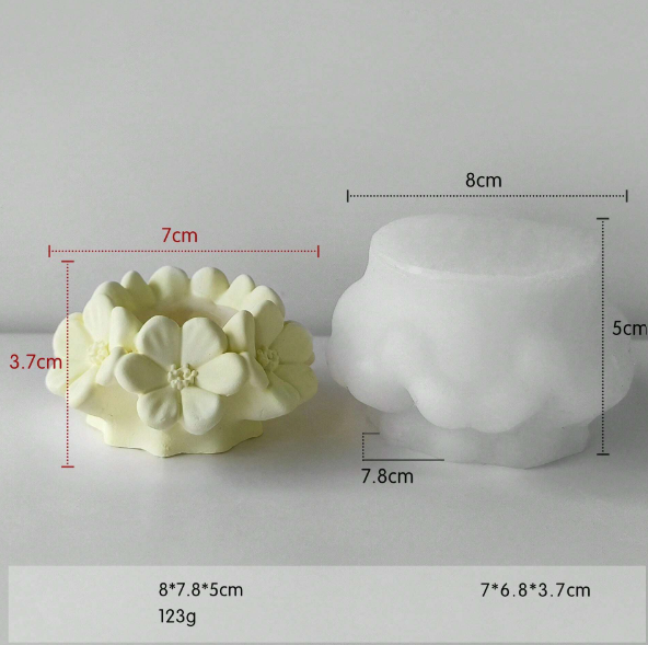 Sakura Bloom Shaped Silicone Mold for Candle Making