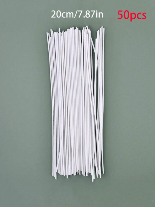 White Colored Pre Waxed Candle Wicks for Candle Making(50pcs)