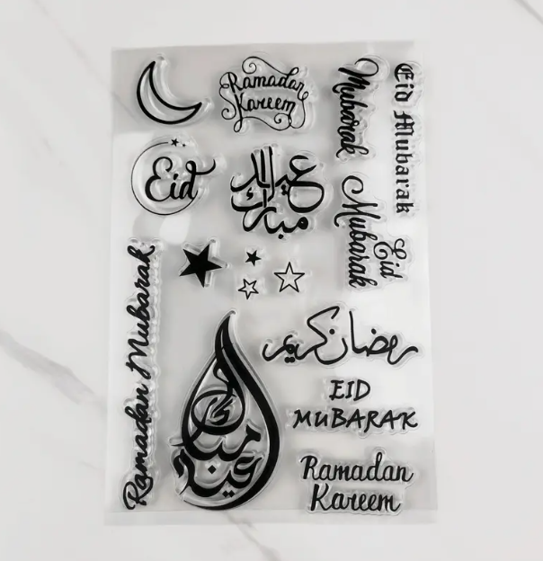 Eid Mubarak Clear Silicone Stamp Set for Jesmonite Art