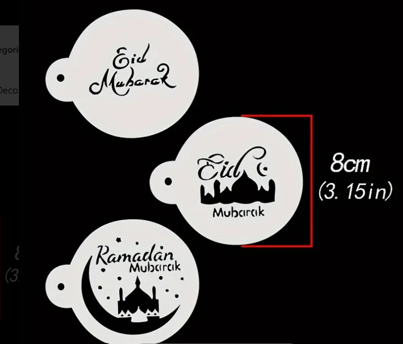 Eid Mubarak Stencil Set for Resin Art