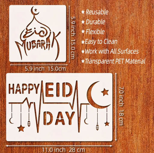 6-Pack of Ramadan & Eid Stencils for Resin Art | Fillings - Resinarthub