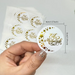 100pcs Eid Mubarak Golden Foil Stickers for E-Com Packs | Fillings - Resinarthub