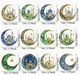 12pcs Ramadan Moon Themed Stickers for Resin Art | Fillings - Resinarthub