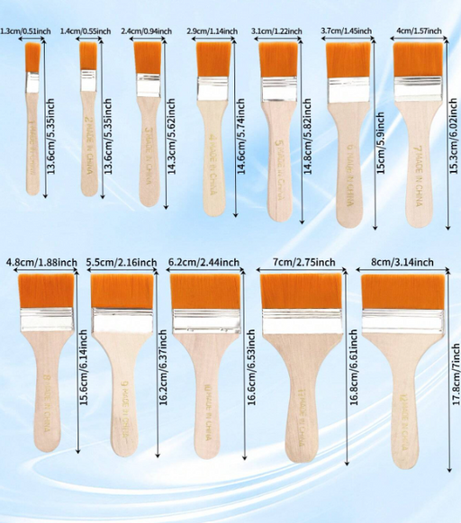 12pcs/Set Painting Board Brushes | Tools - Resinarthub