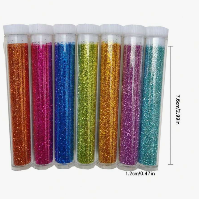 7pcs/Set Holographic Ultra Fine Glitter Resin Art | Fillings - Resinarthub