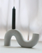 S-Shaped Double Hole Candle Holder Silicone Mold | Mould - Resinarthub