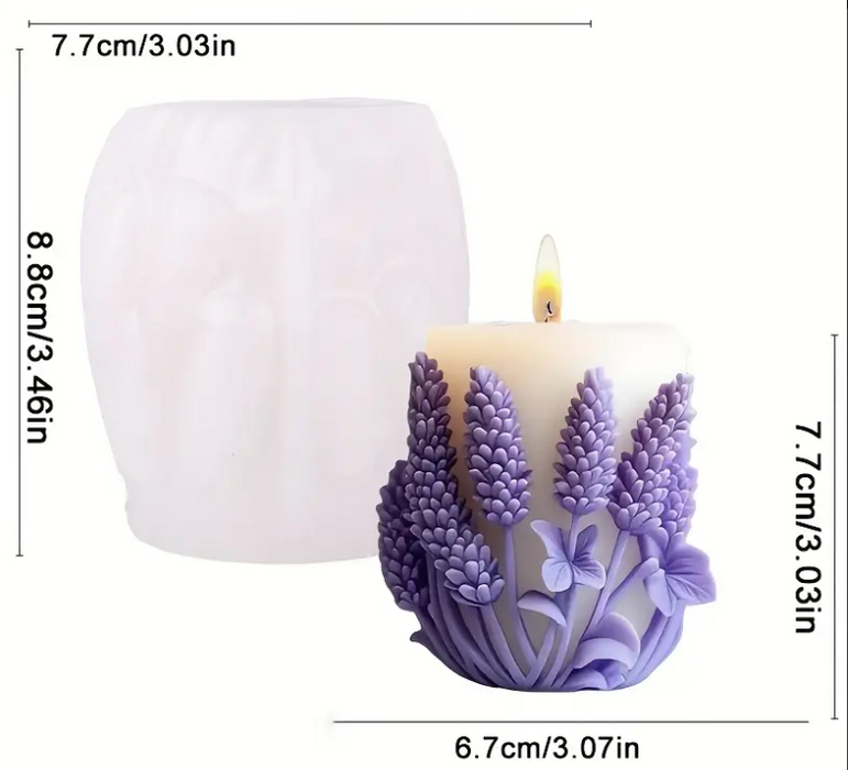 Lavender Blossom Candle Silicone Mold