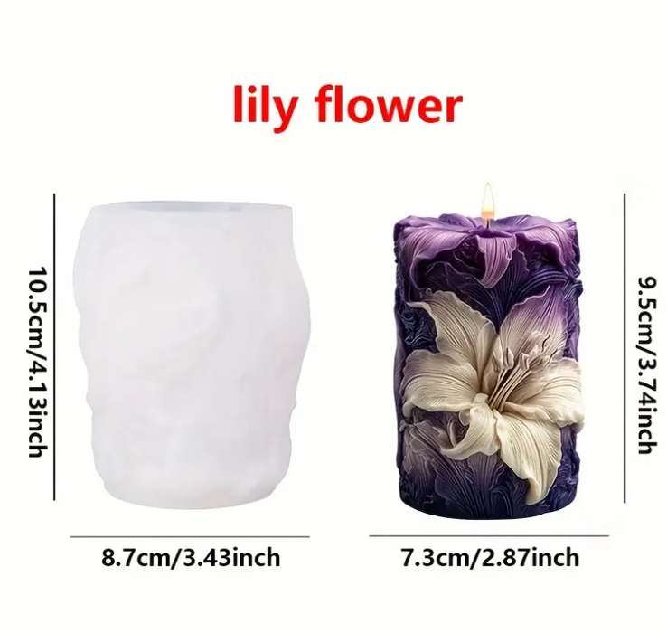 Lily Blossom Candle Silicone Mold