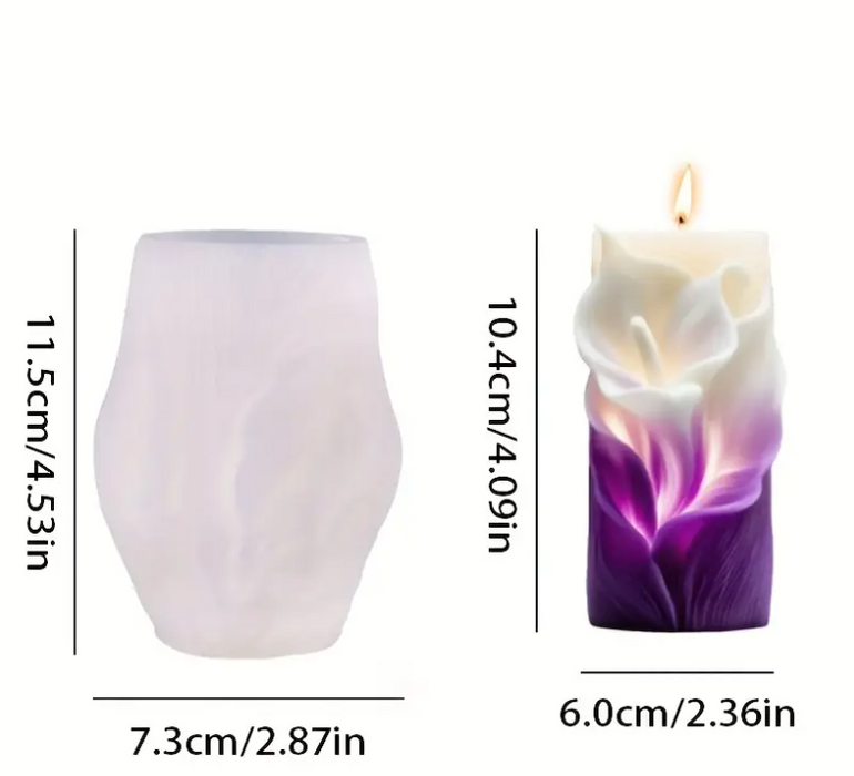 Spring Lily Pillar Mold for Candle Making