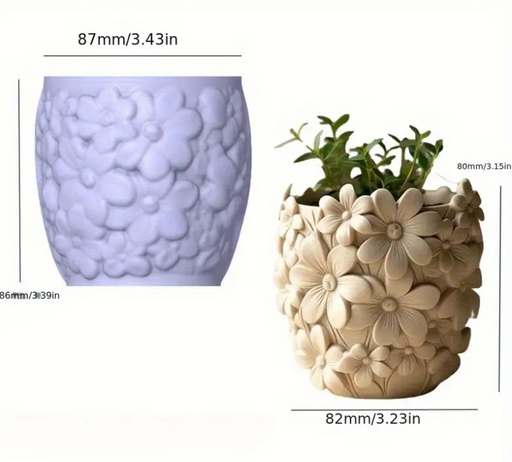 Floral Shaped Storage pot for Jesmonite Art | Mould - Resinarthub