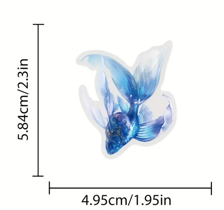 50pcs Transparent Goldfish Sticker for Resin Art