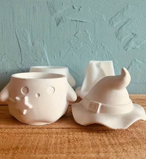 Ghost Shaped Silicone Storage Mold for Jesmonite Art | Mould - Resinarthub