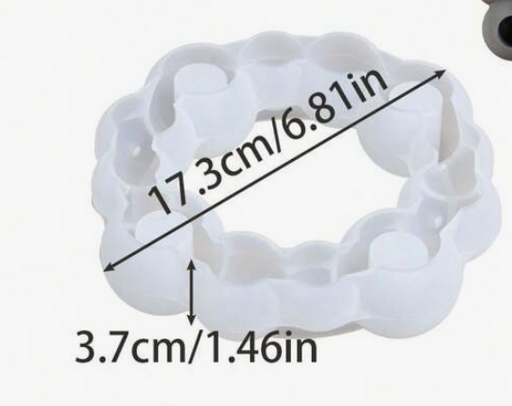Bubble Ring Shaped Candle Holder Silicone Mold for Jesmonite Art | Mould - Resinarthub