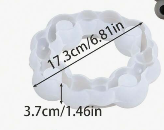 Bubble Ring Shaped Candle Holder Silicone Mold for Jesmonite Art | Mould - Resinarthub