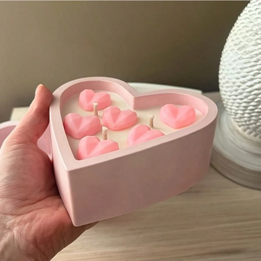 Heart Shaped Storage Silicone Mold for Jesmonite Art | Mould - Resinarthub