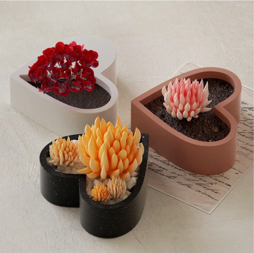 Heart Shaped Storage Silicone Mold for Jesmonite Art | Mould - Resinarthub