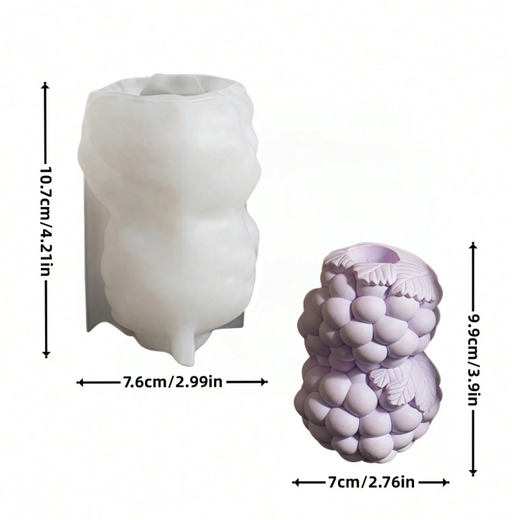 Stacking Fruit Shaped Candle Holder Silicone Mold for Jesmonite Art | Mould - Resinarthub
