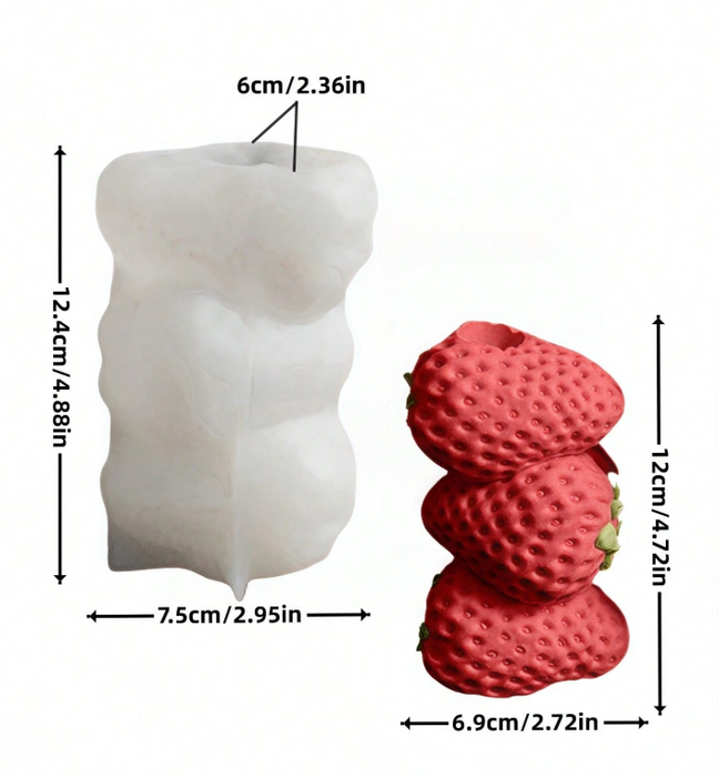 Stacking Fruit Shaped Candle Holder Silicone Mold for Jesmonite Art | Mould - Resinarthub