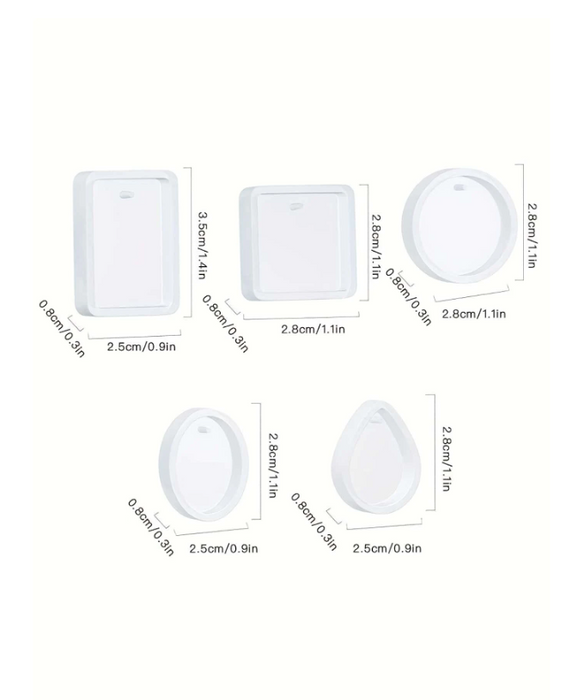 5pcs /Set Pendant Silicone Mold for Resin Art | Mould - Resinarthub