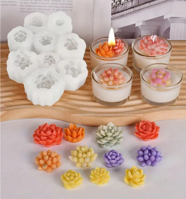 Desert Bloom Silicone Mold Set for Candle Making