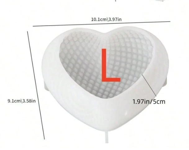 Sweetheart Waffle Silicone Mold for Candle Making