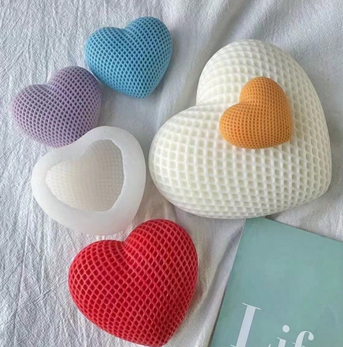 Sweetheart Waffle Silicone Mold for Candle Making