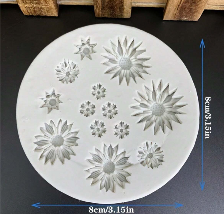 Assorted Daisy Petal Silicone Mold for Candle Making