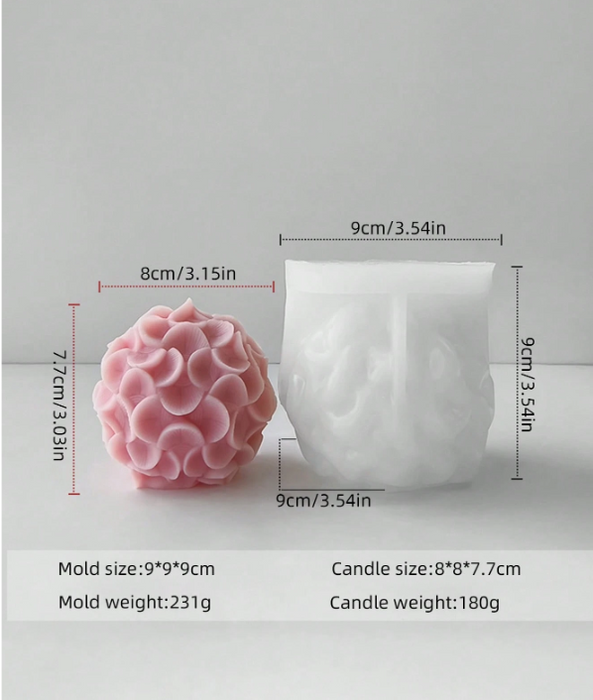 Lattice Bloom Silicone Mold for Candle Making