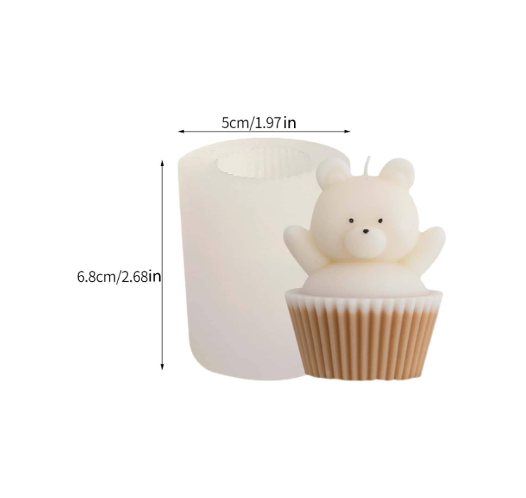 Bear Shaped Silicone Mold for Candle Making