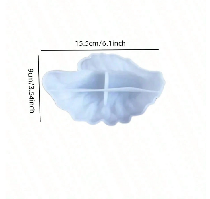 قالب سيليكون لصينية على شكل صدفة لفن الجيسمونايت
