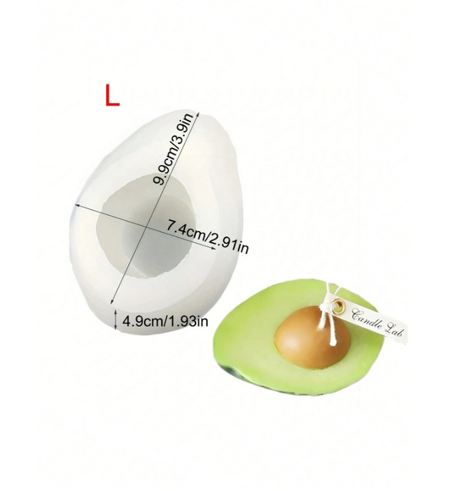 Avocado Shaped Silicone Mold for Candle Making