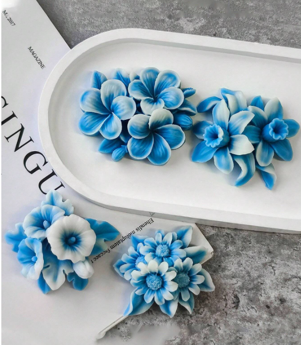 قوالب زهور ثلاثية الأبعاد لصنع الشموع