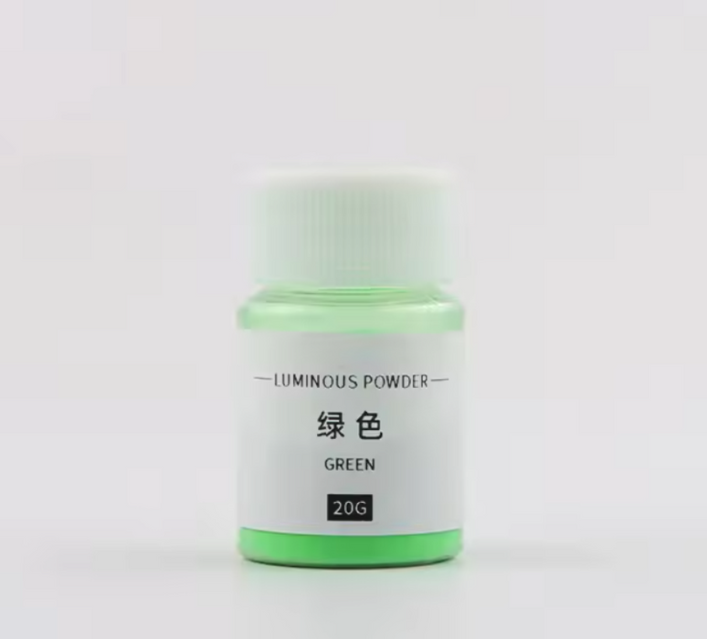 Green Color Glow in the Dark Powder for Resin Art(20g) | Pigment - Resinarthub