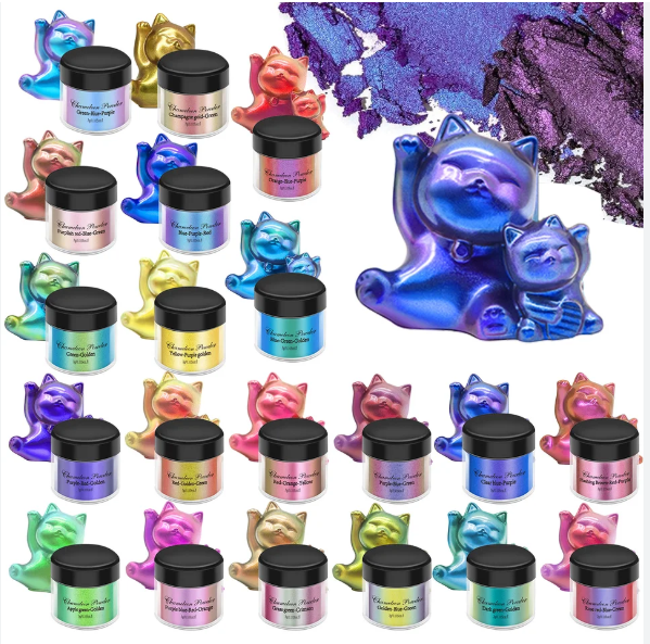 Purple- Blue- Red- Orange Chameleon Powder for Resin Art |  - Resinarthub