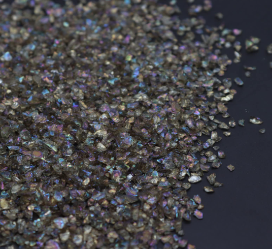 حجارة مكسرة باللون البني الرمادي لفن الراتنج - 250 جرام