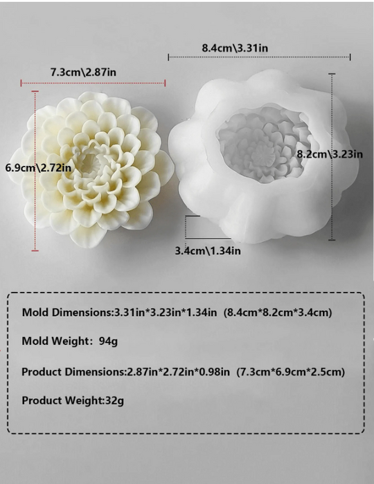 Flower Silicone Mold for Candle Making