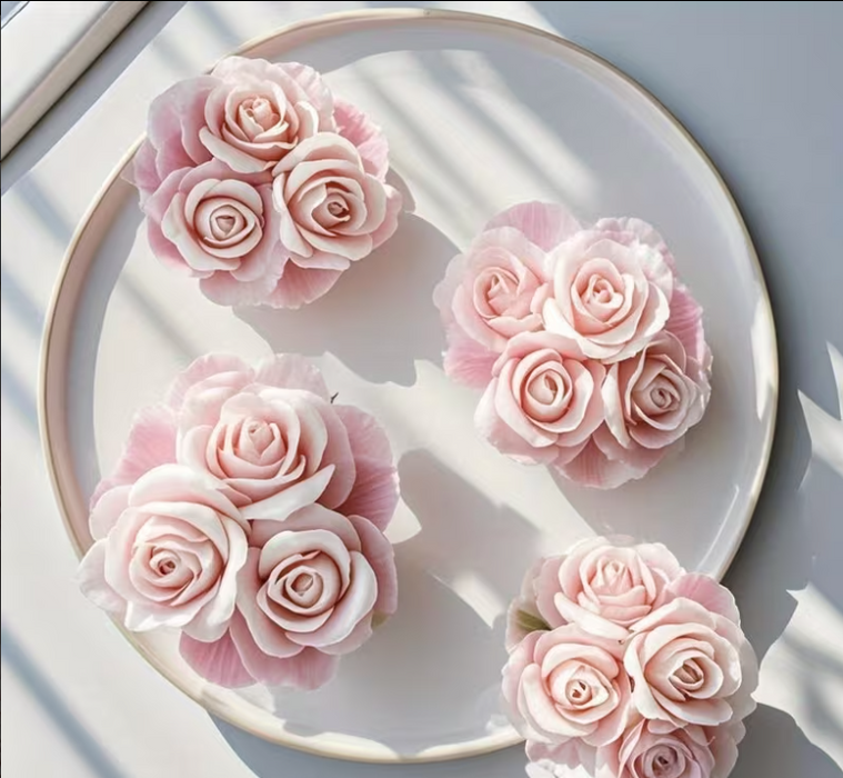 3 Rose Silicone Mold for Candle Making