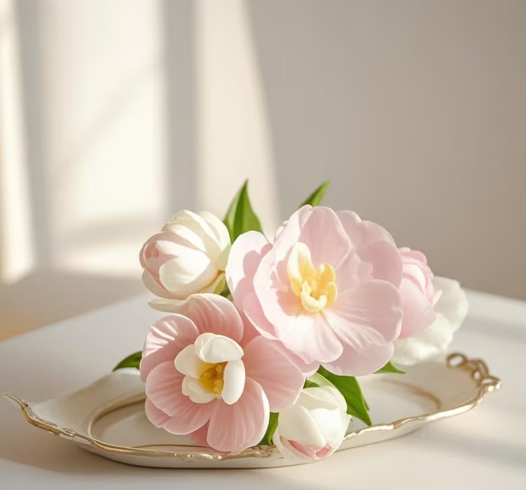 3D Orchid Shaped Silicone Mold for Candle Making