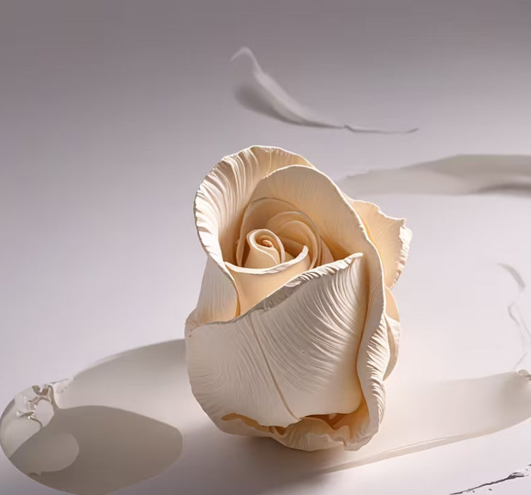 Elegant Rose Bloom Silicone Mold for Candle Making