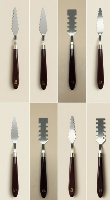 Palette Knife with Brown Handle for Art and Craft