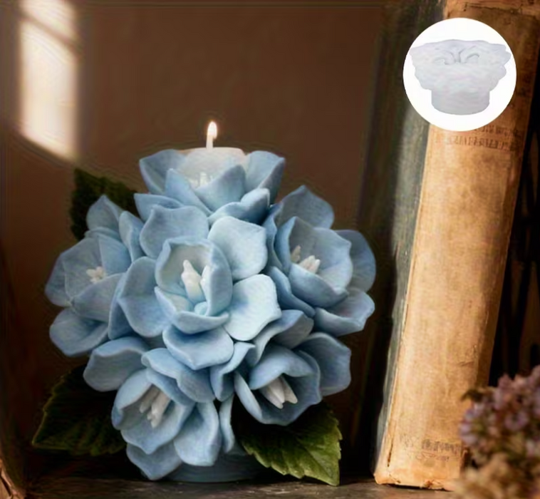 Hydrangea Flower Candle Silicone