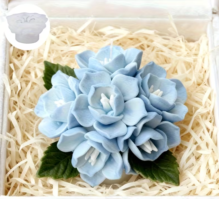 Hydrangea Flower Candle Silicone