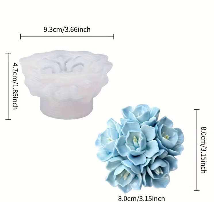 Hydrangea Flower Candle Silicone